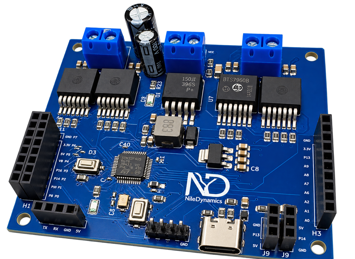 Aspire Board: Dual-Channel Motor Control Development Board